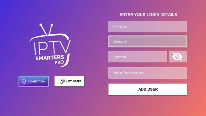 Configurer IPTV Smarters Pro